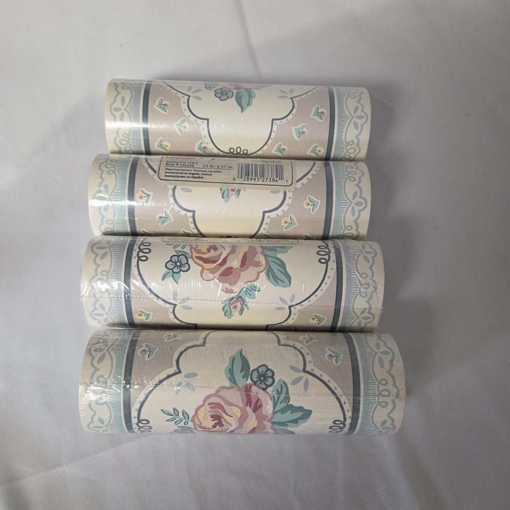 Vintage Floral Wallpaper Border Rolls x4 Style 27384 New